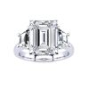8ct Emerald Cut With Baguett Side Stones