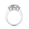 8ct Emerald Cut With Baguett Side Stones