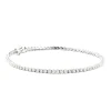 b2110 13.20 g Lab Grown Diamond Tennis Bracelet 16.5cm 18 K White Gold D-E Color VVS