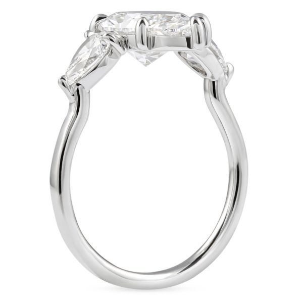 lr-193_pear_shape_lab_three_stone_side 2.41 carat Pear Shape Lab Diamond Three-Stone Engagement Ring