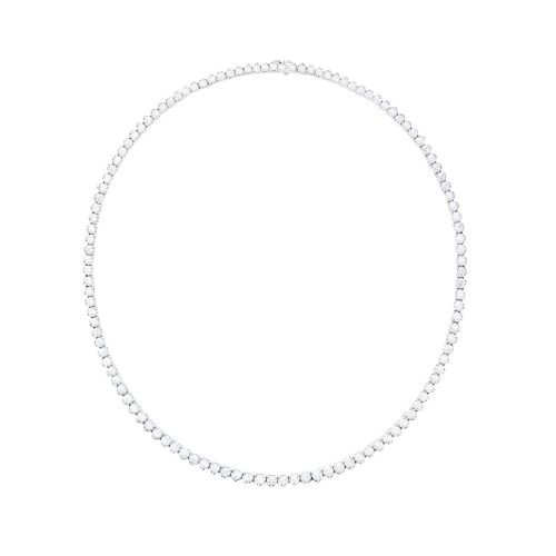 Round Brilliant Riviere Diamond Necklace