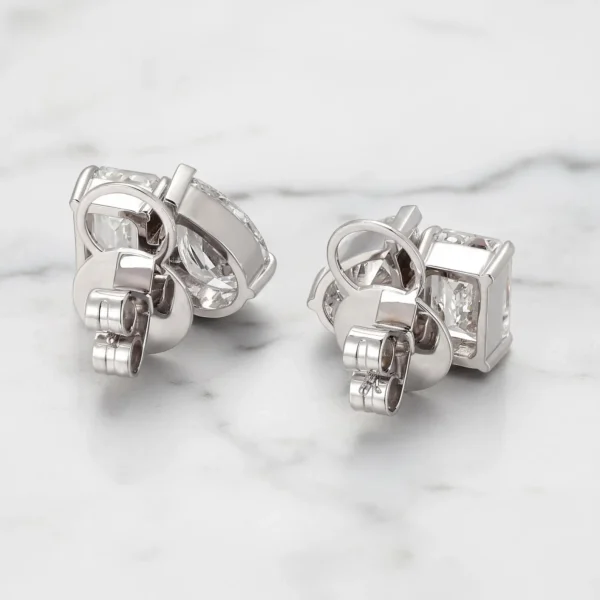 il_1588xN.7437146458_s9jn Emerald and Pear Duo Stud Earrings | Lab Grown Diamond | 18K Yellow Gold Modern Design